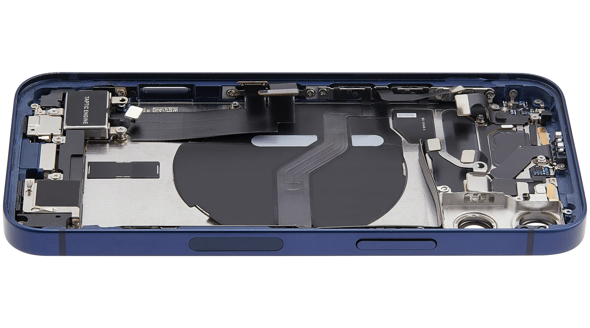 Back Housing W/ Charging Port Flex & Small Parts For iPhone 12 Mini (US Version) (Pull) (Blue)