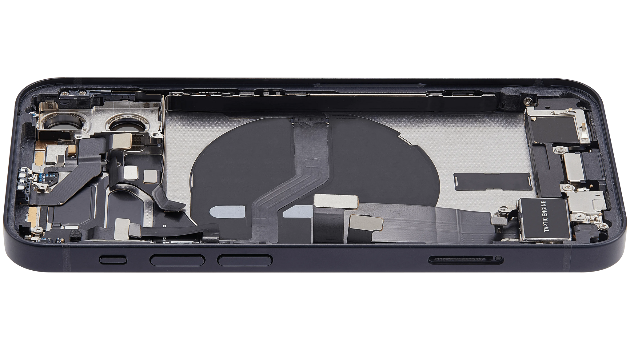 Back Housing W/ Charging Port Flex & Small Parts For iPhone 12 Mini (US Version) (Pull) (Black)