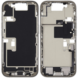 Mid-Frame Housing W/ Charging Port Flex & Small Parts For iPhone 16 Pro (EU / Global Version) (Used OEM Pull: Grade A) (Natural Titanium)
