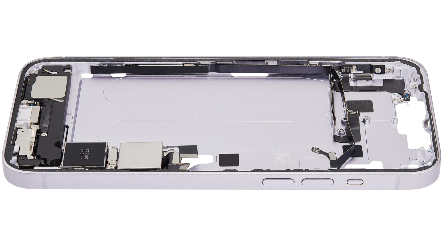 Mid-Frame Housing W/ Charging Port Flex & Small Parts For iPhone 14 Plus (US Version) (Pull) (Purple)