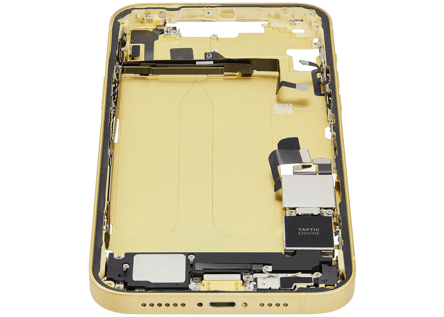 Mid-Frame Housing W/ Charging Port Flex & Small Parts For iPhone 14 Plus (US Version) (Pull) (Yellow)