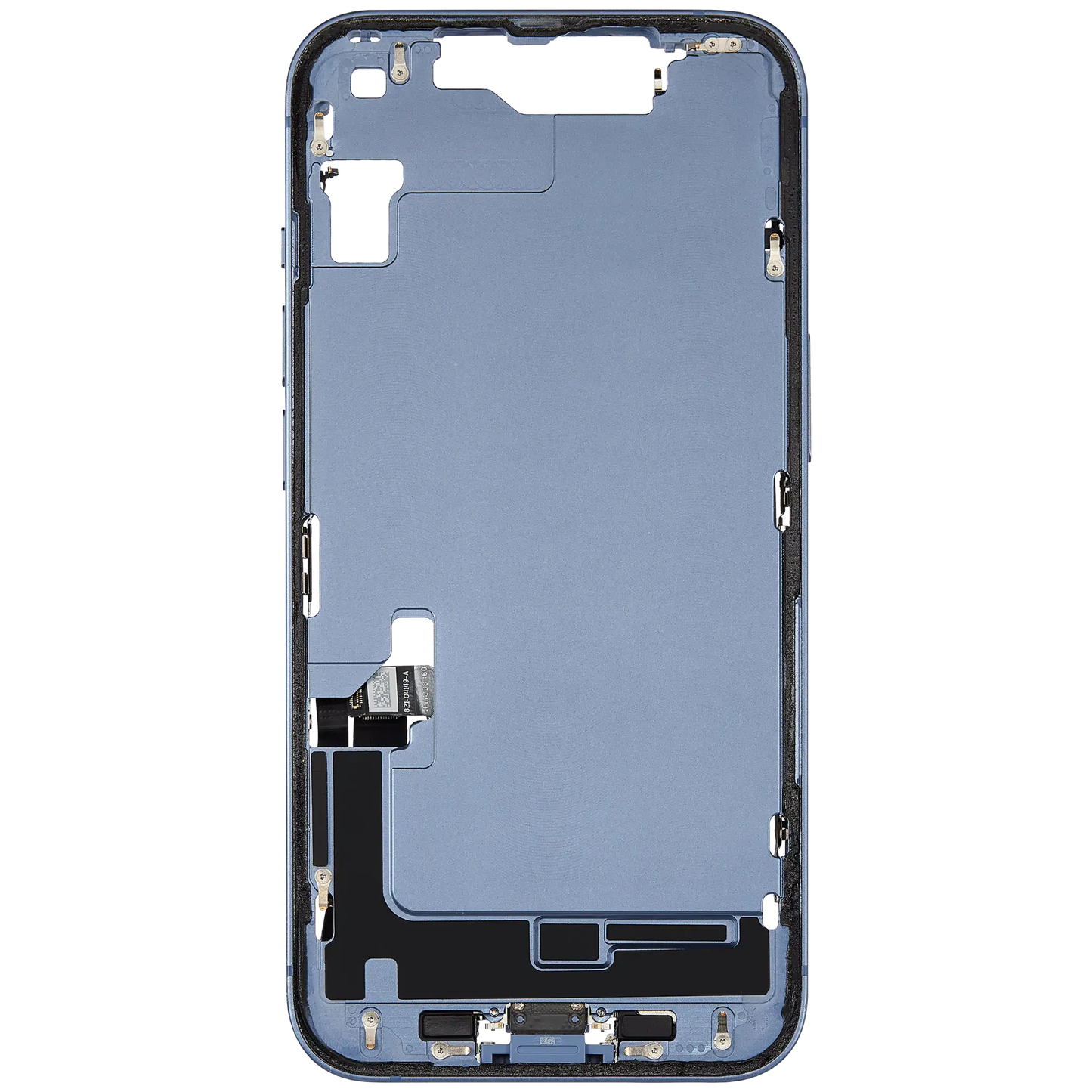 Mid-Frame Housing W/ Charging Port Flex & Small Parts For iPhone 14 (US Version) (Pull (Blue)