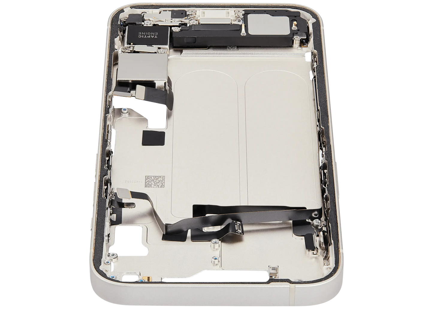 Mid-Frame Housing W/ Charging Port Flex & Small Parts For iPhone 14 (US Version) (Used OEM Pull: Grade A) (Starlight)