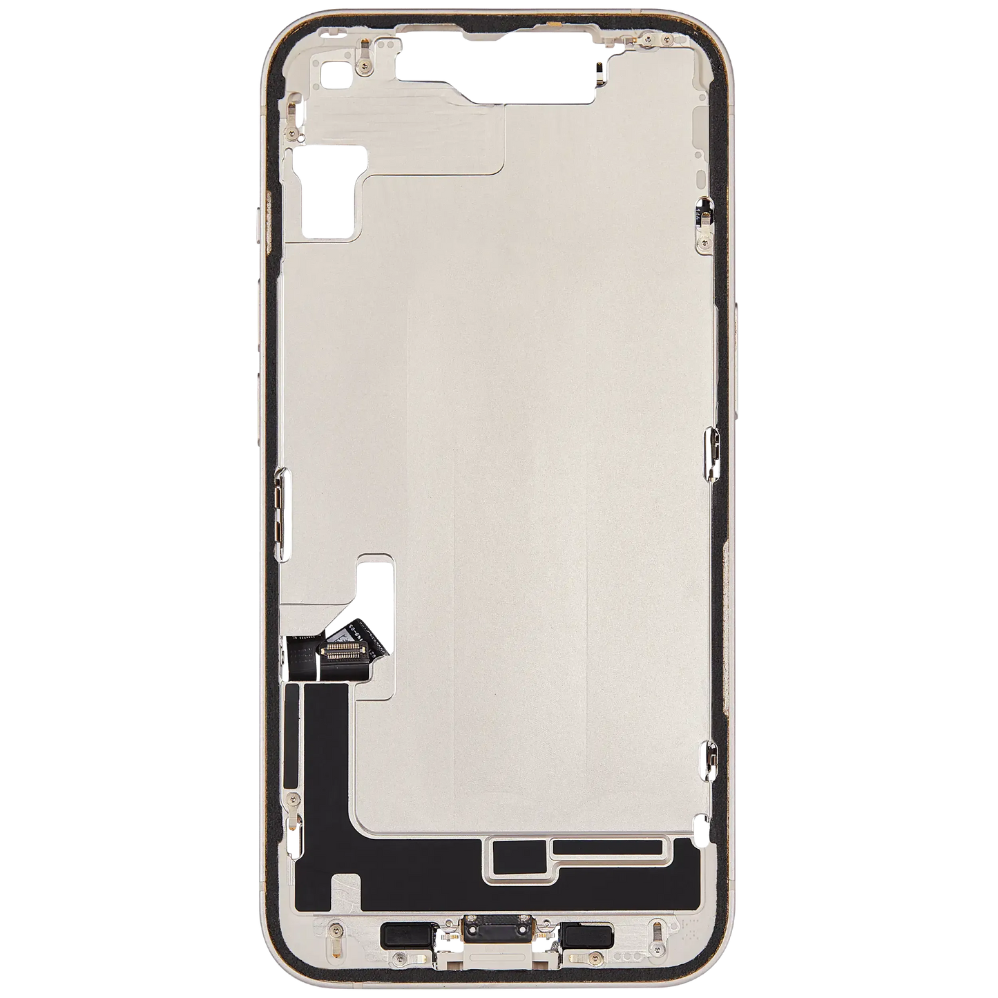 Mid-Frame Housing W/ Charging Port Flex & Small Parts For iPhone 14 (US Version) (Pull) (Starlight)