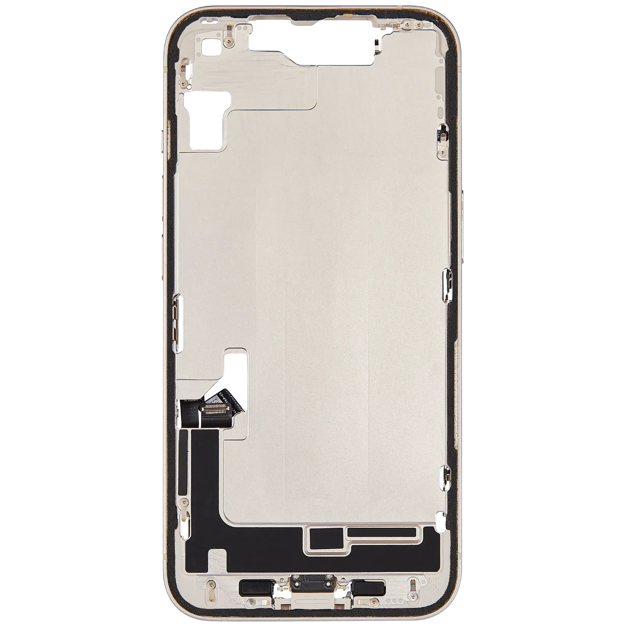 Mid-Frame Housing W/ Charging Port Flex & Small Parts For iPhone 14 (US Version) (Pull) (Starlight)