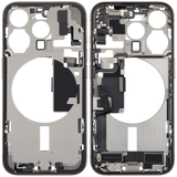 Mid-Frame Housing W/ Charging Port Flex & Small Parts For iPhone 15 Pro (EU / Global Version) (Pull) (Natural Titanium)
