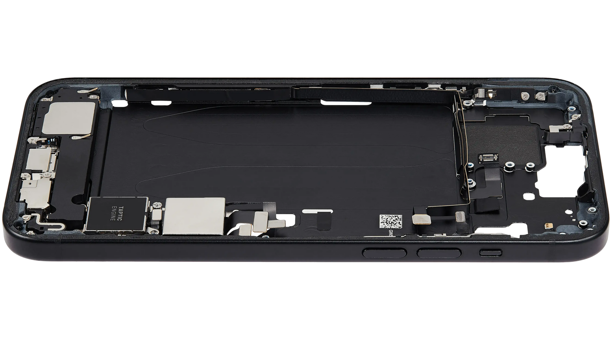 Mid-Frame Housing W/ Charging Port Flex & Small Parts For iPhone 15 Plus (US Version) (Pull) (Black)