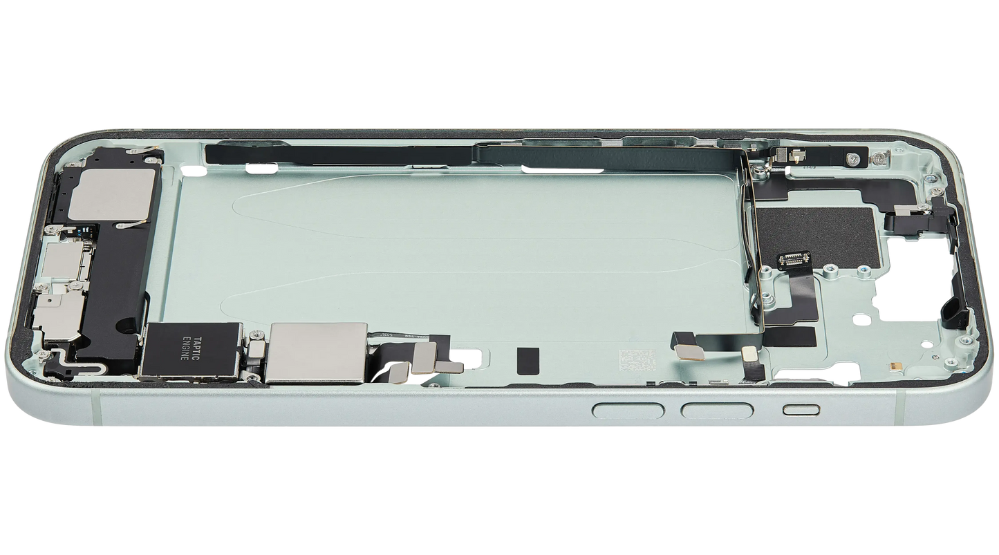 Mid-Frame Housing W/ Charging Port Flex & Small Parts For iPhone 15 Plus (US Version) (Pull) (Green)