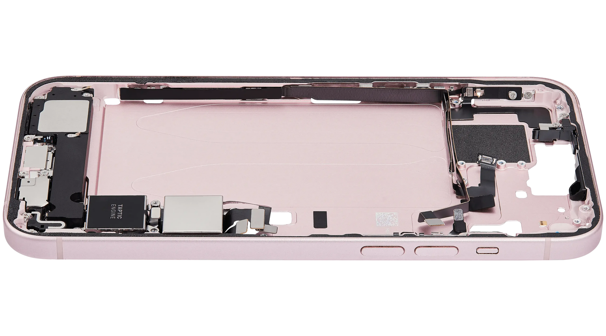 Mid-Frame Housing W/ Charging Port Flex & Small Parts For iPhone 15 Plus (US Version) (Pull) (Pink)