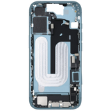 Mid-Frame Housing W/ Charging Port Flex & Small Parts For iPhone 16 (EU / Global Version) (Pull) (Teal)