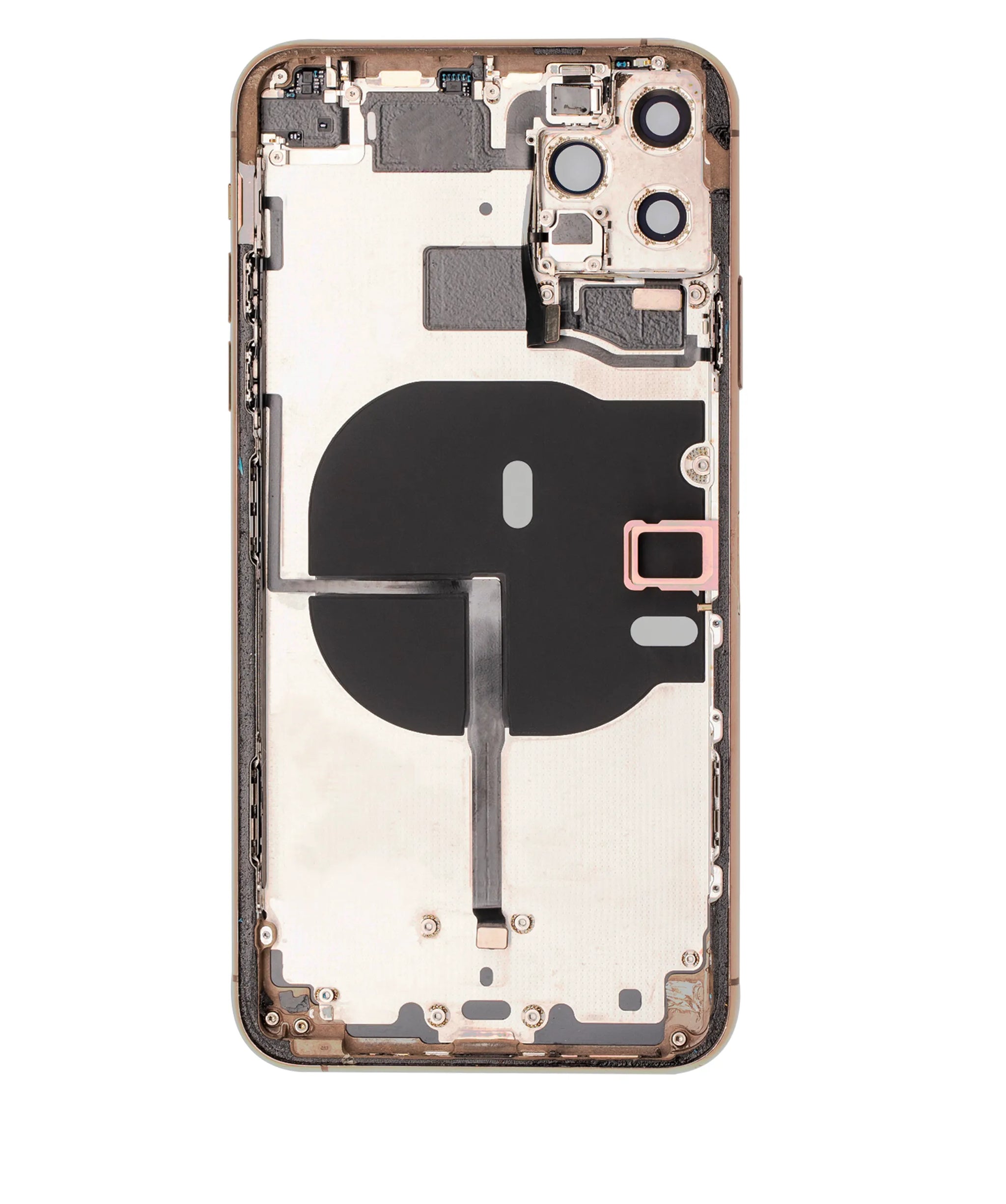 Back Housing W/ Small Components Pre-Installed For iPhone 11 Pro Max (Pull) (Gold)