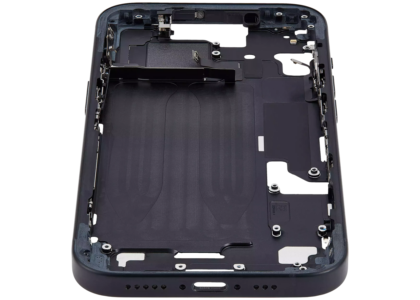 Mid-Frame Housing W/ Small Parts For iPhone 15 (EU / Global Version) (Pull) (Black)