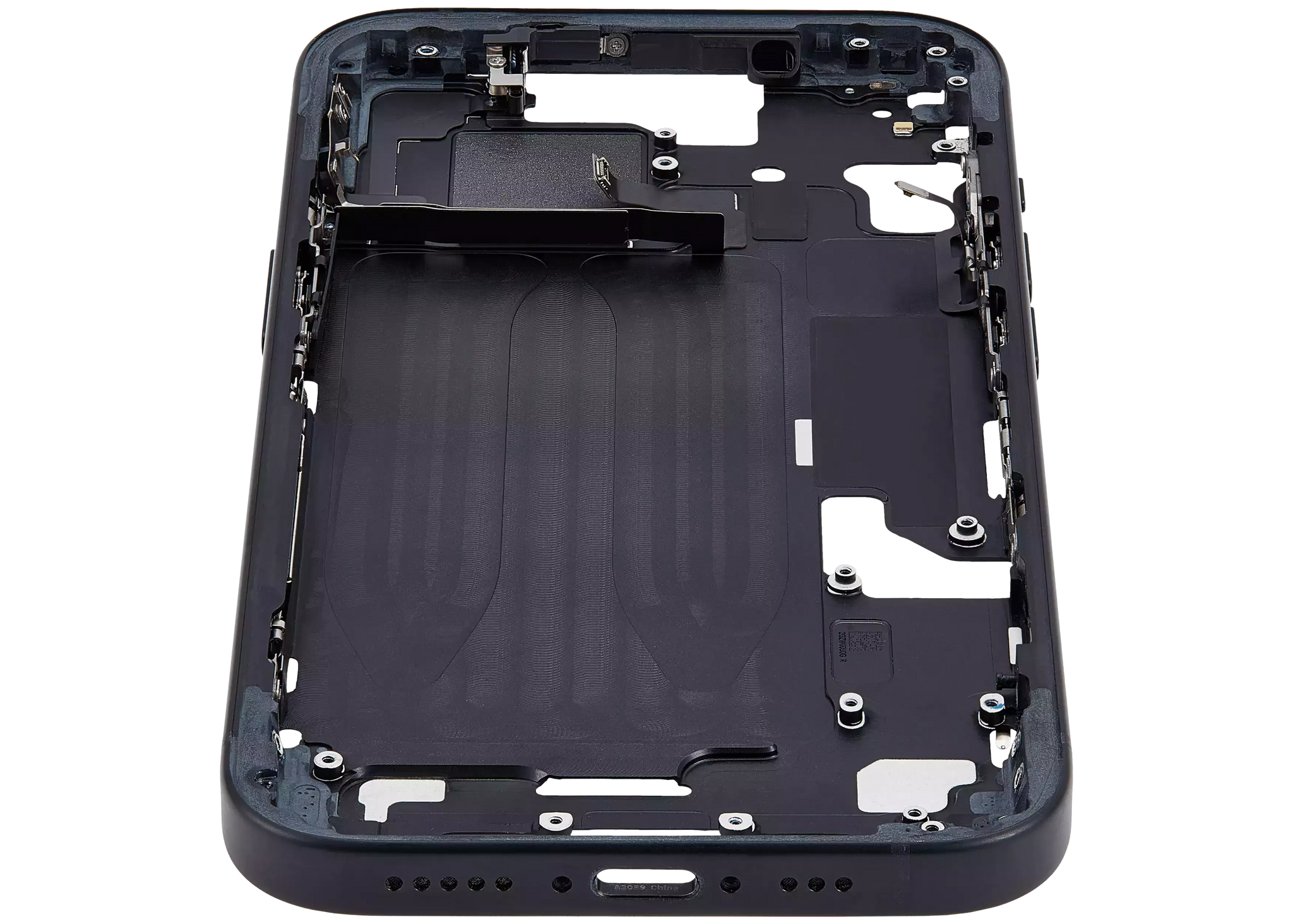 Mid-Frame Housing W/ Small Parts For iPhone 15 (EU / Global Version) (Pull) (Black)