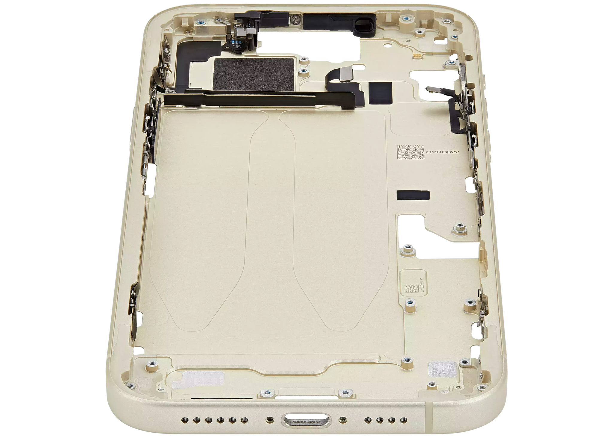 Mid-Frame Housing W/ Small Parts For iPhone 15 Plus (EU / Global Version) (Pull) (Yellow)