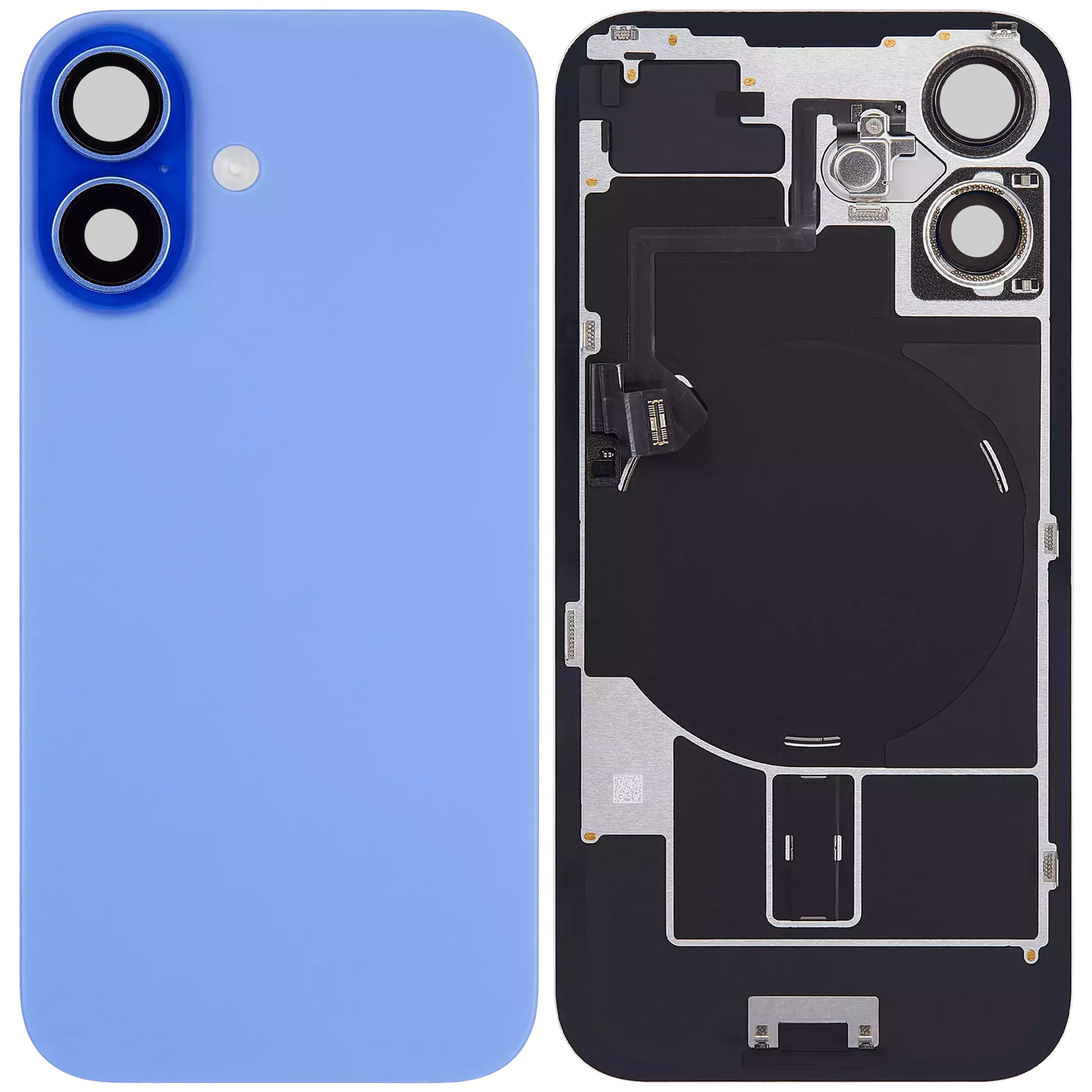 Back Glass w/ MagSafe Magnet & NFC & Flashlight Flex For iPhone 16 Plus (Pull) (Ultramarine)