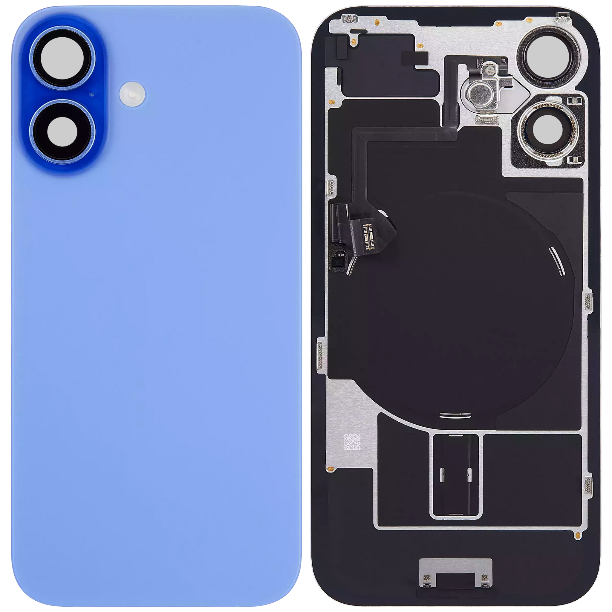 Back Glass w/ MagSafe Magnet & NFC & Flashlight Flex For iPhone 16 Plus (Pull) (Ultramarine)