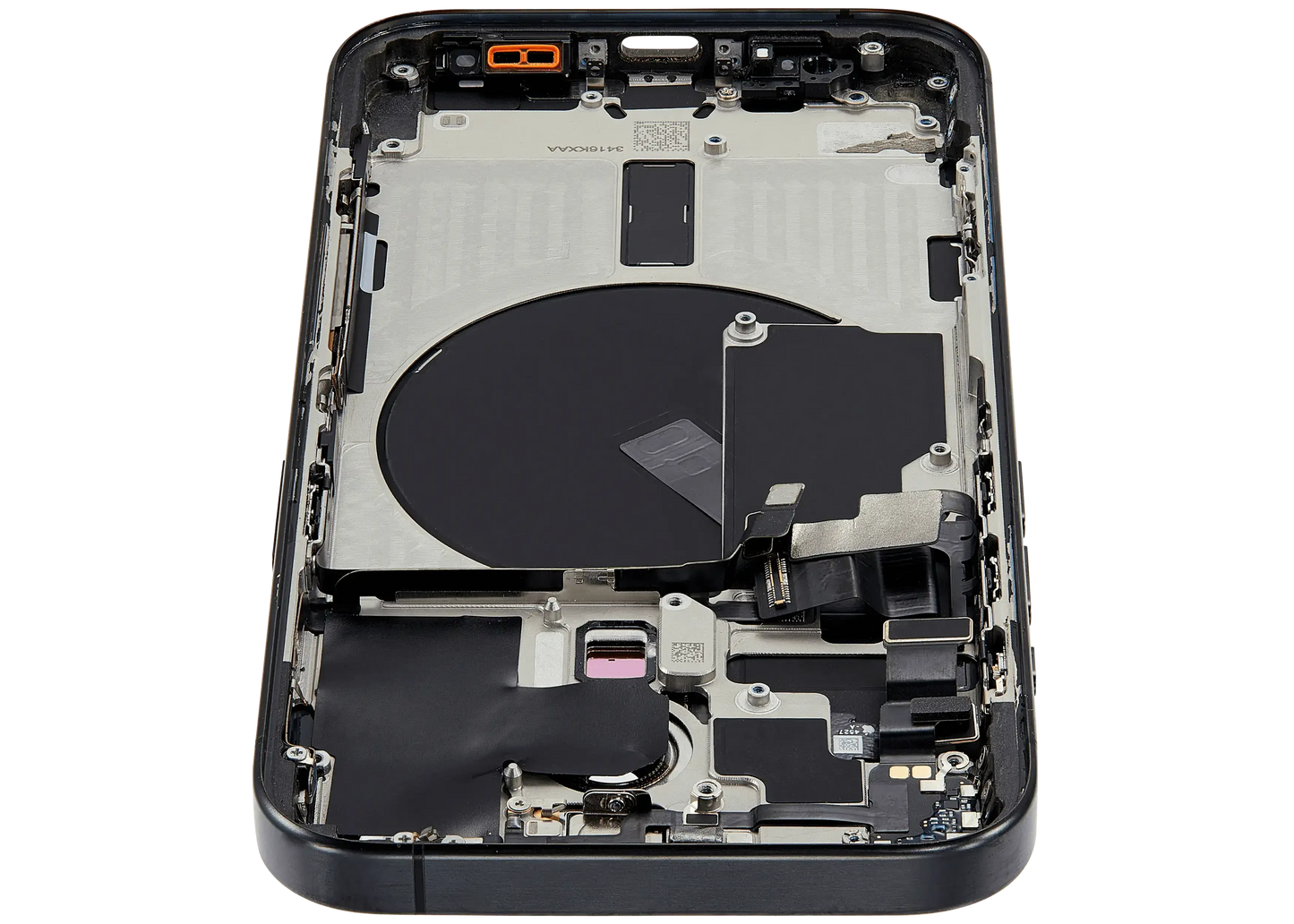 Back Housing W/ Small Parts Compatible For iPhone 15 Pro (US Version) (Pull) (Black Titanium)
