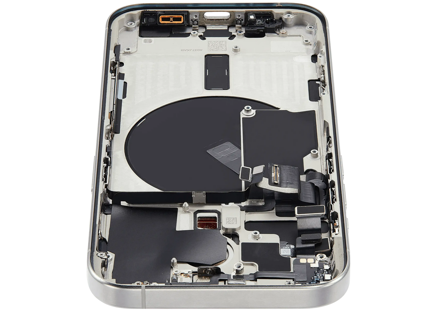 Back Housing W/ Small Parts For iPhone 15 Pro (US Version) (Pull) (White Titanium)