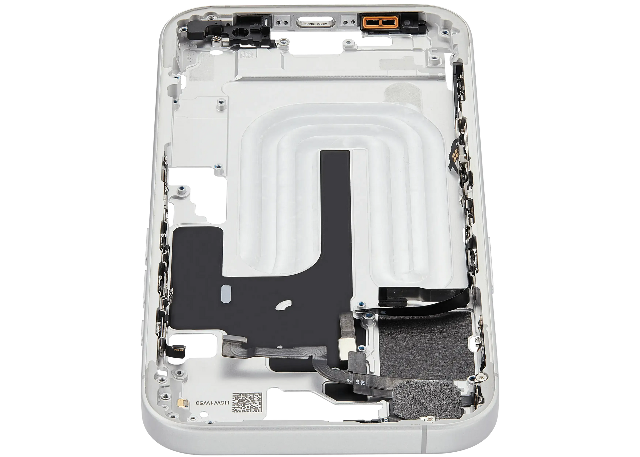 Mid-Frame Housing W/ Small Parts For iPhone 16 (US Version) (Pull) (White)