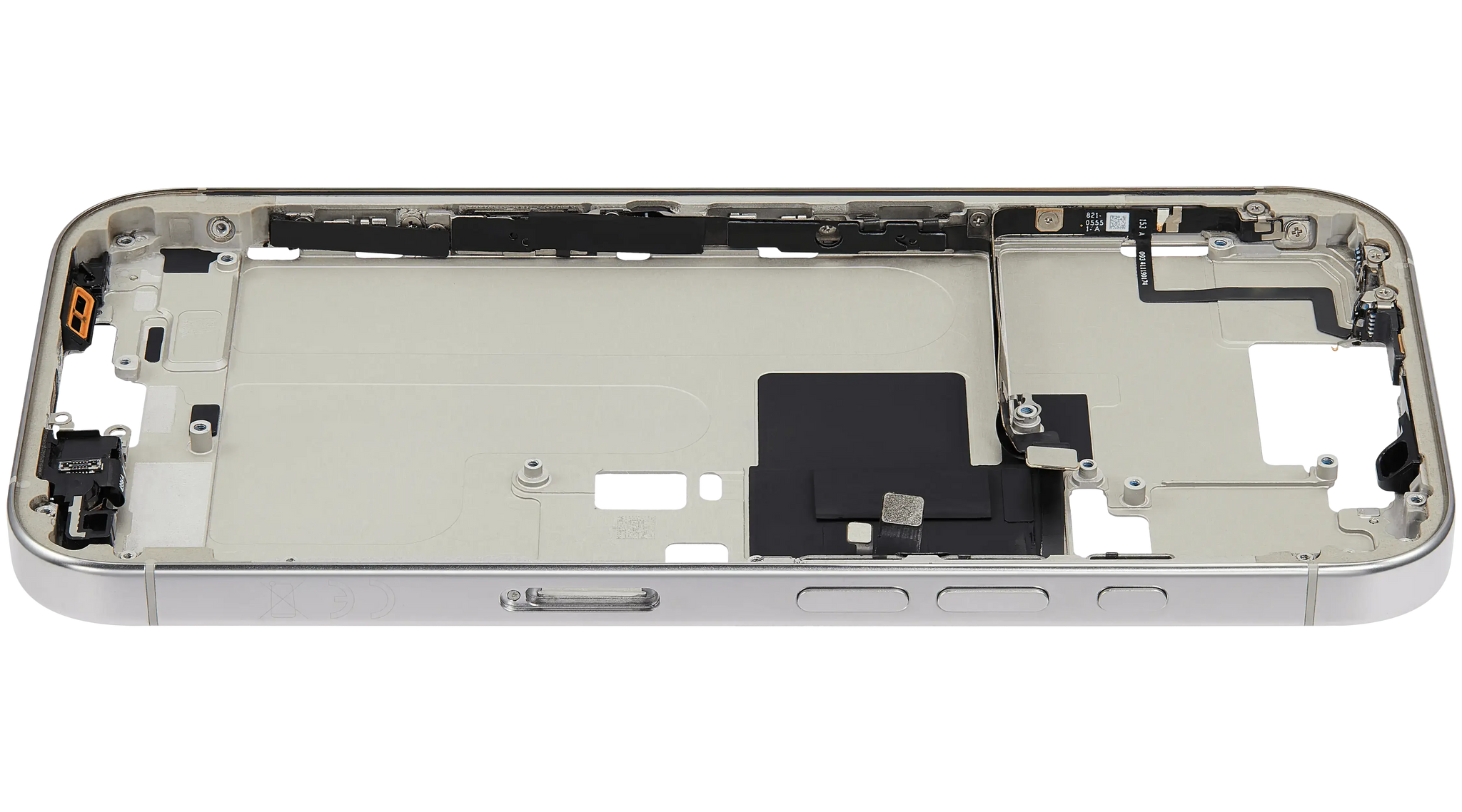 Mid-Frame Housing W/ Small Parts For iPhone 16 Pro (EU / Global Version) (Pull) (White Titanium)
