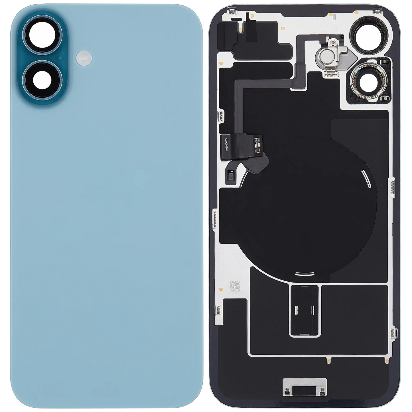 Back Glass w/ MagSafe Magnet & NFC & Flashlight Flex For iPhone 16 Plus (Pull) (Teal)