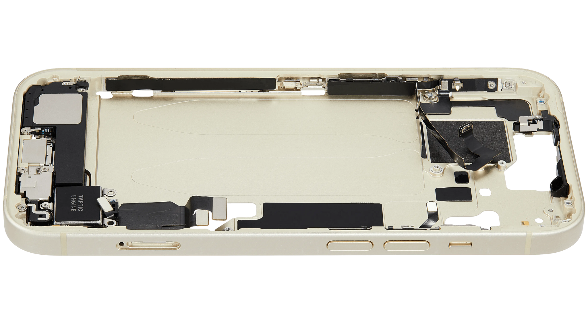 Mid-Frame Housing W/ Charging Port Flex & Small Parts For iPhone 15 (EU / Global Version) (Pull) (Yellow)