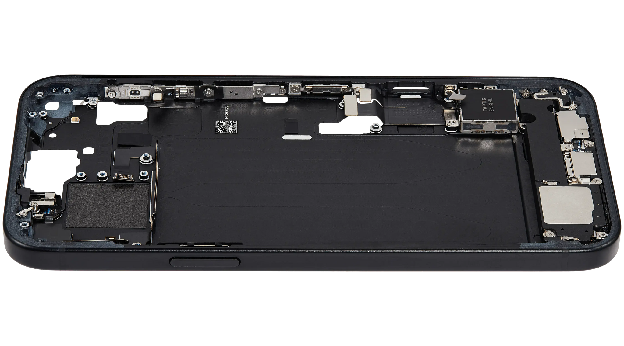 Mid-Frame Housing W/ Charging Port Flex & Small Parts For iPhone 15 Plus (EU / Global Version) (Pull) (Black)