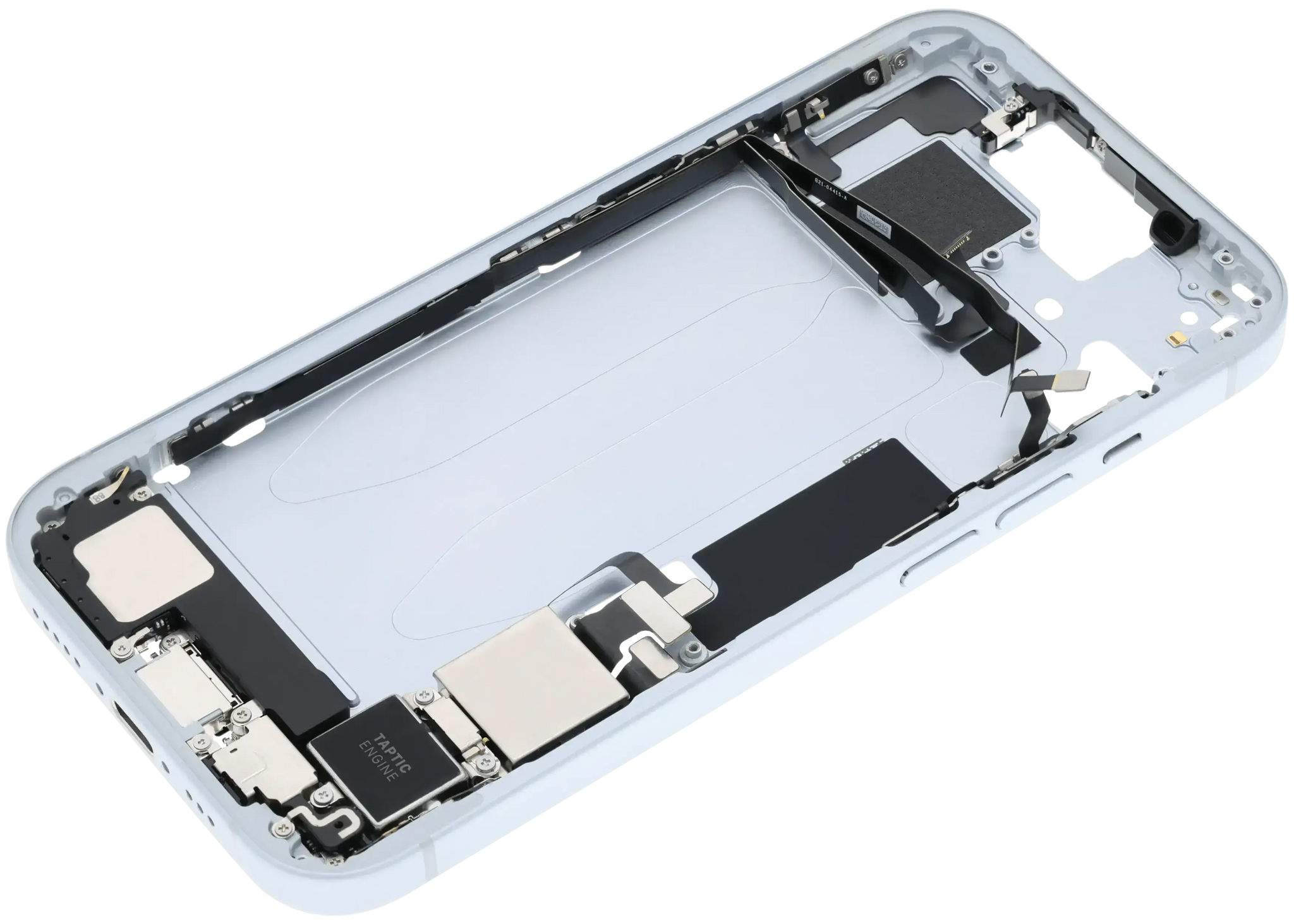 Mid-Frame Housing W/ Charging Port Flex & Small Parts For iPhone 15 (US Version) (Pull) (Blue)