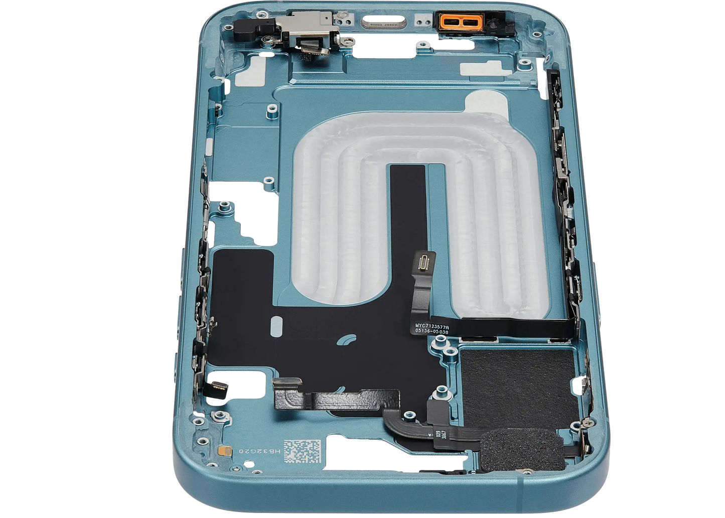 Mid-Frame Housing W/ Small Parts For iPhone 16 (EU / Global Version) (Pull) (Teal)