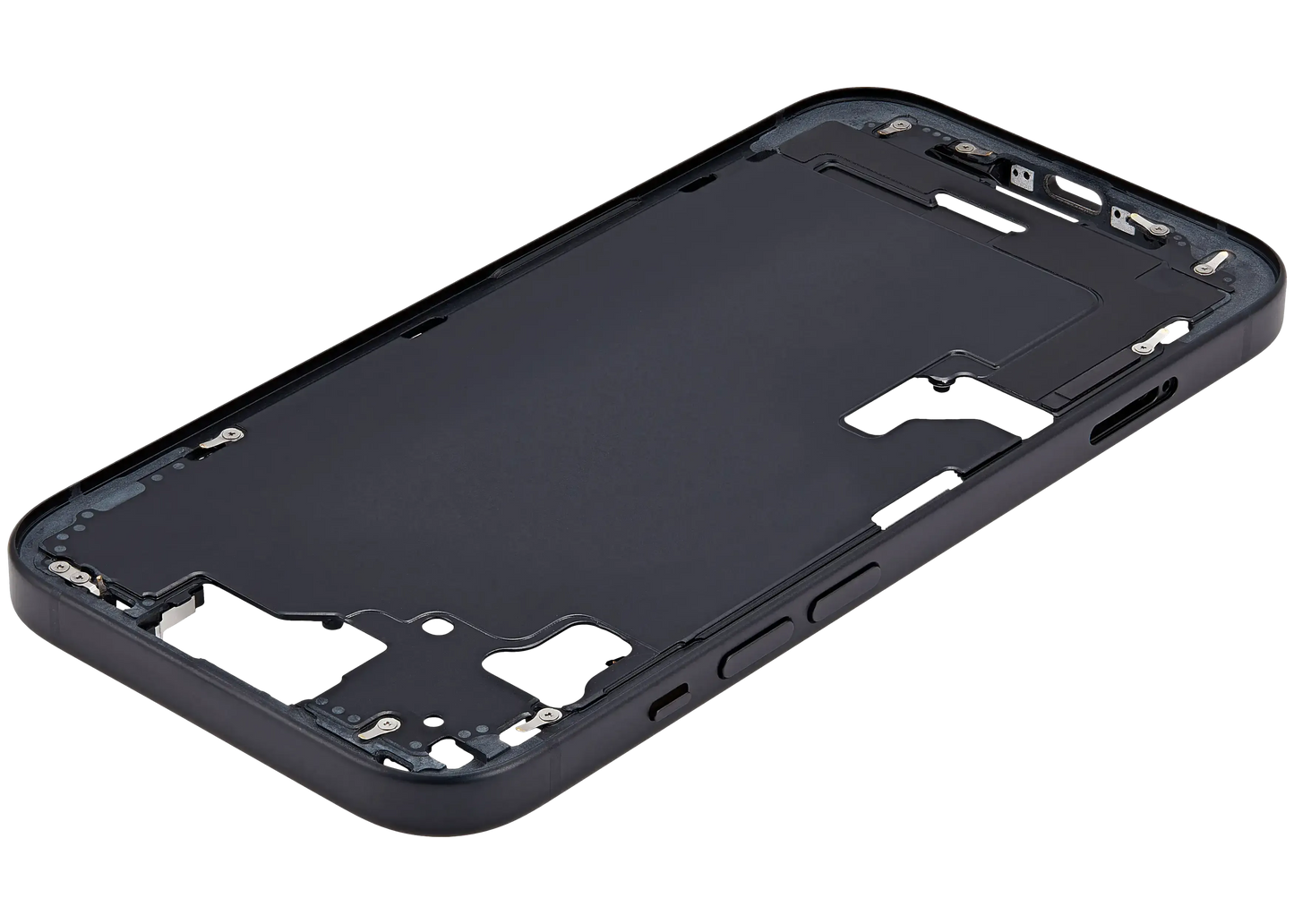 Mid-Frame Housing W/ Small Parts For iPhone 15 (EU / Global Version) (Pull) (Black)