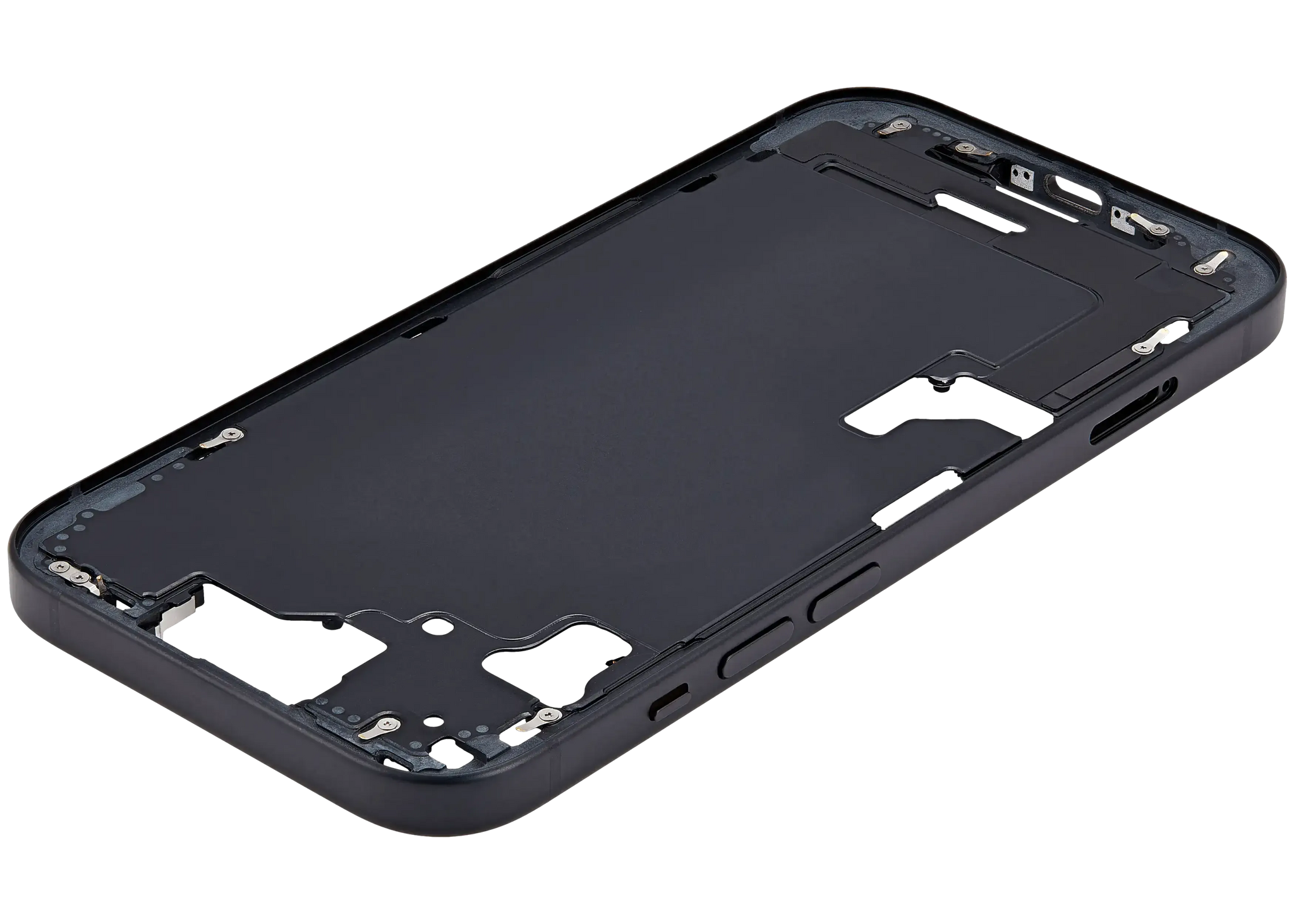 Mid-Frame Housing W/ Small Parts For iPhone 15 (EU / Global Version) (Pull) (Black)