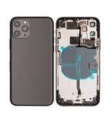 Back Housing W/ Small Components Pre-Installed For iPhone 11 Pro (Pull) (Matte Space Gray)
