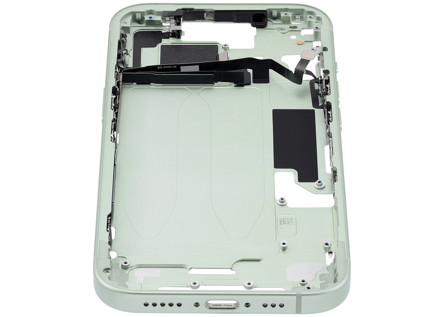Mid-Frame Housing W/ Small Parts For iPhone 15 (US Version) (Used OEM Pull: Grade A) (Green)