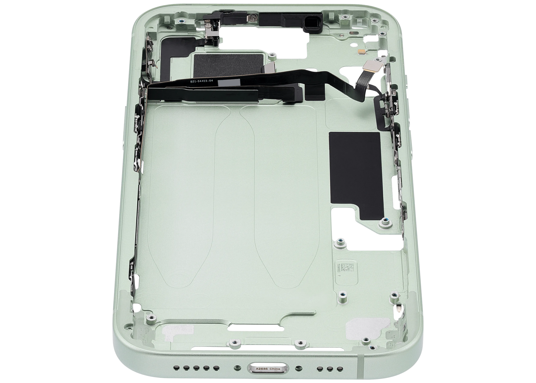 Mid-Frame Housing W/ Small Parts For iPhone 15 (US Version) (Used OEM Pull: Grade A) (Green)