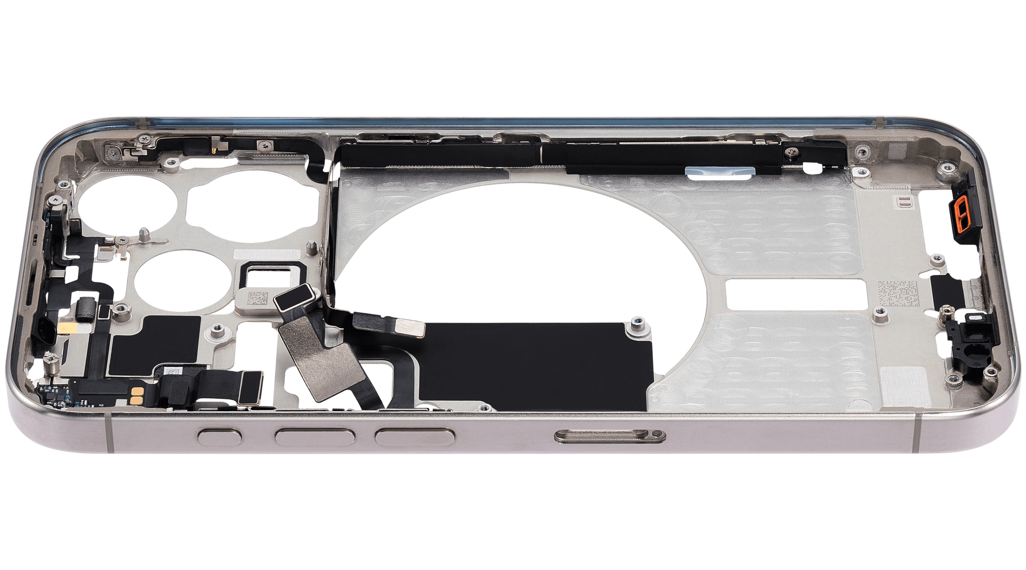 Mid-Frame Housing W/ Small Parts For iPhone 15 Pro (EU / Global Version) (Pull) (Natural Titanium)