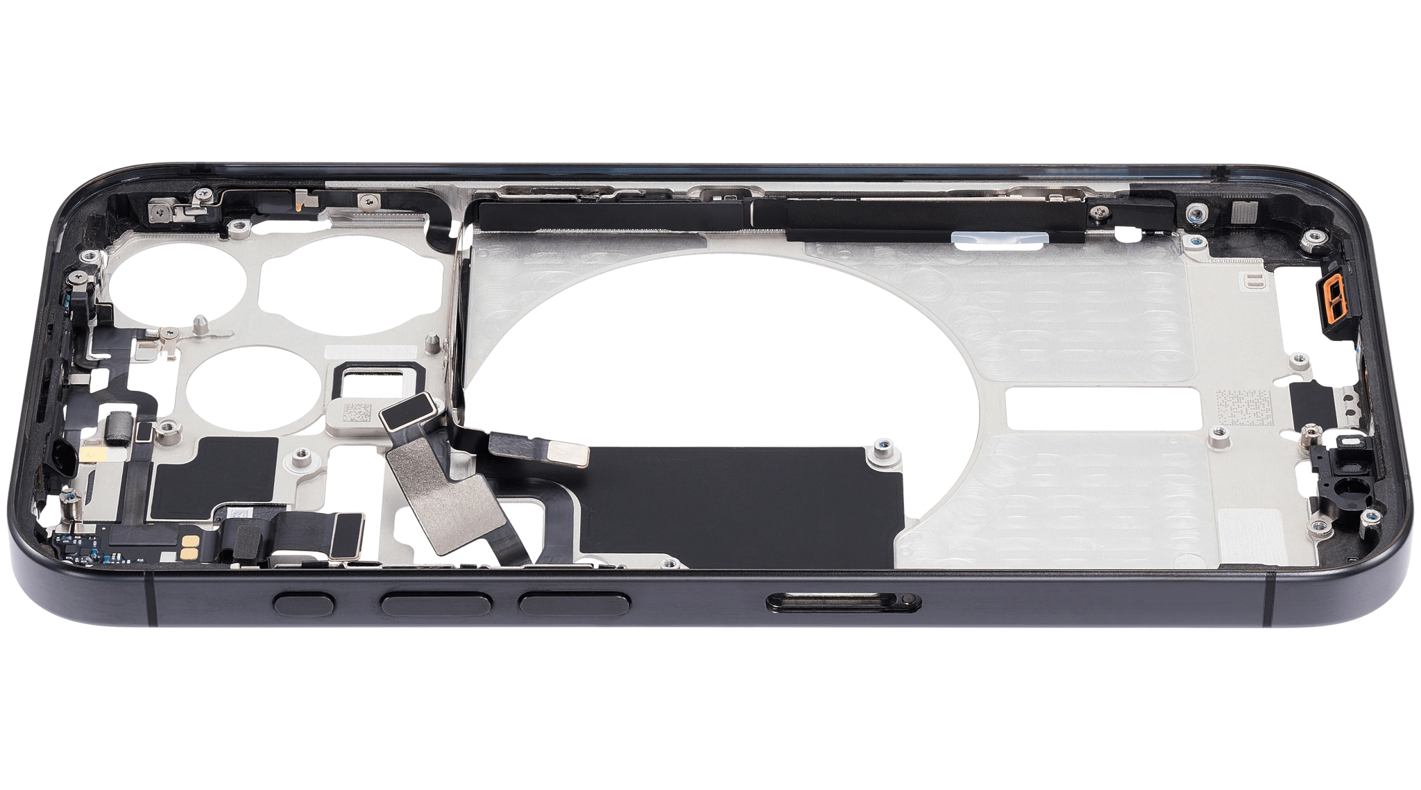 Mid-Frame Housing W/ Small Parts For iPhone 15 Pro (EU / Global Version) (Pull) (Black Titanium)