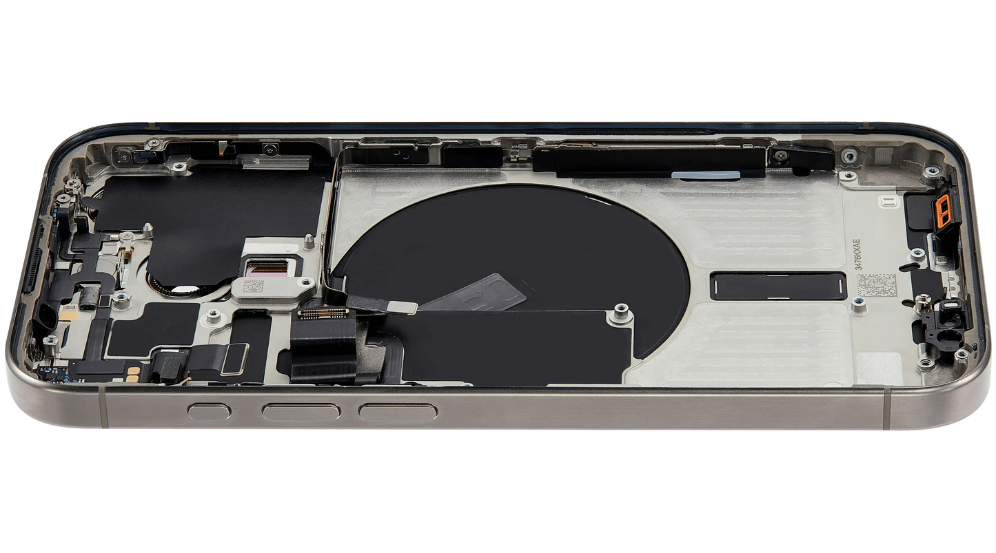 Back Housing W/ Small Parts For iPhone 15 Pro (US Version) (Pull) (Natural Titanium)