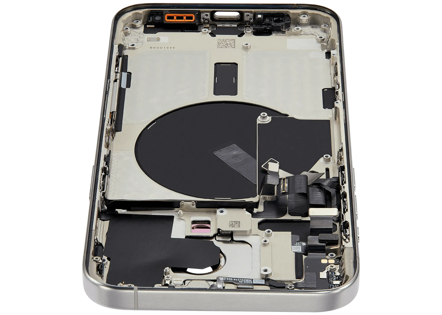 Back Housing W/ Small Parts For iPhone 15 Pro Max (US Version) (Pull) (White Titanium)