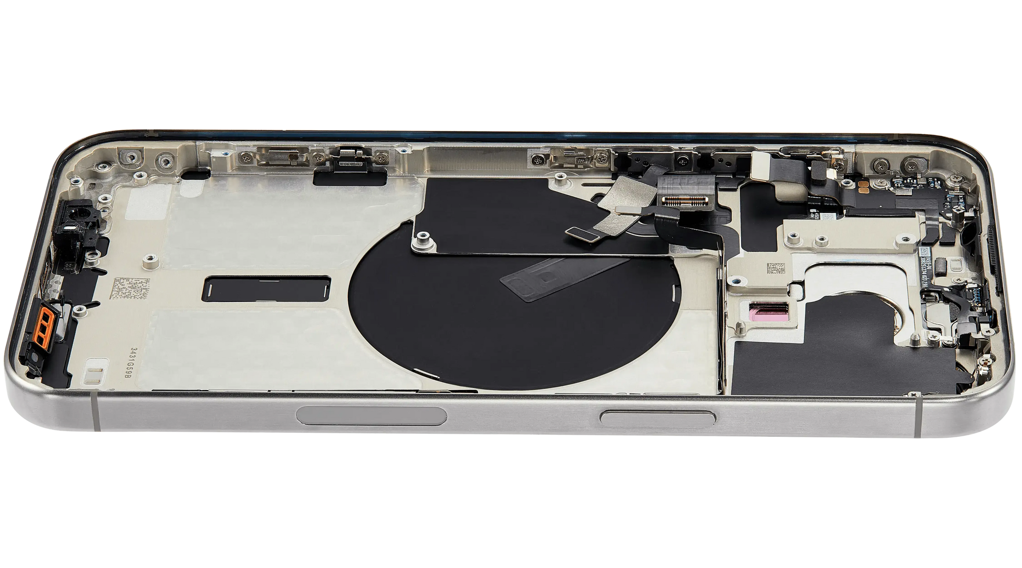 Back Housing W/ Small Parts For iPhone 15 Pro Max (US Version) (Pull) (White Titanium)
