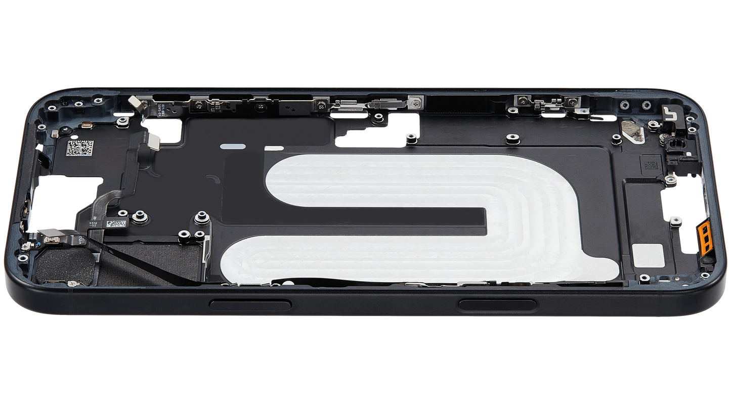 Mid-Frame Housing W/ Small Parts For iPhone 16 Plus (US Version) (Pull) (Black)