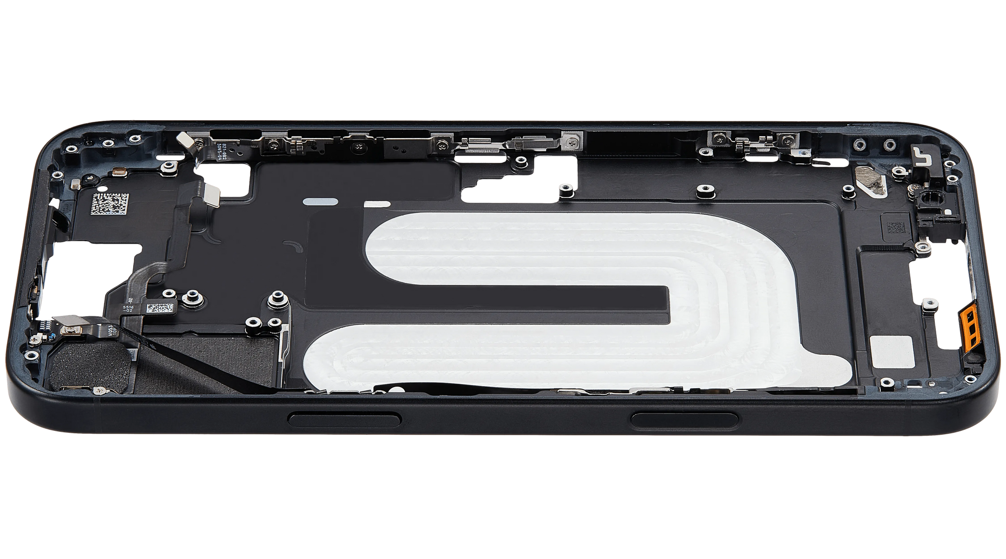 Mid-Frame Housing W/ Small Parts For iPhone 16 Plus (US Version) (Pull) (Black)