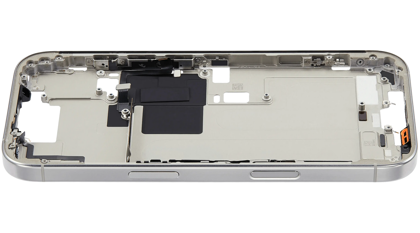 Mid-Frame Housing W/ Small Parts For iPhone 16 Pro (US Version) (Pull) (White Titanium)