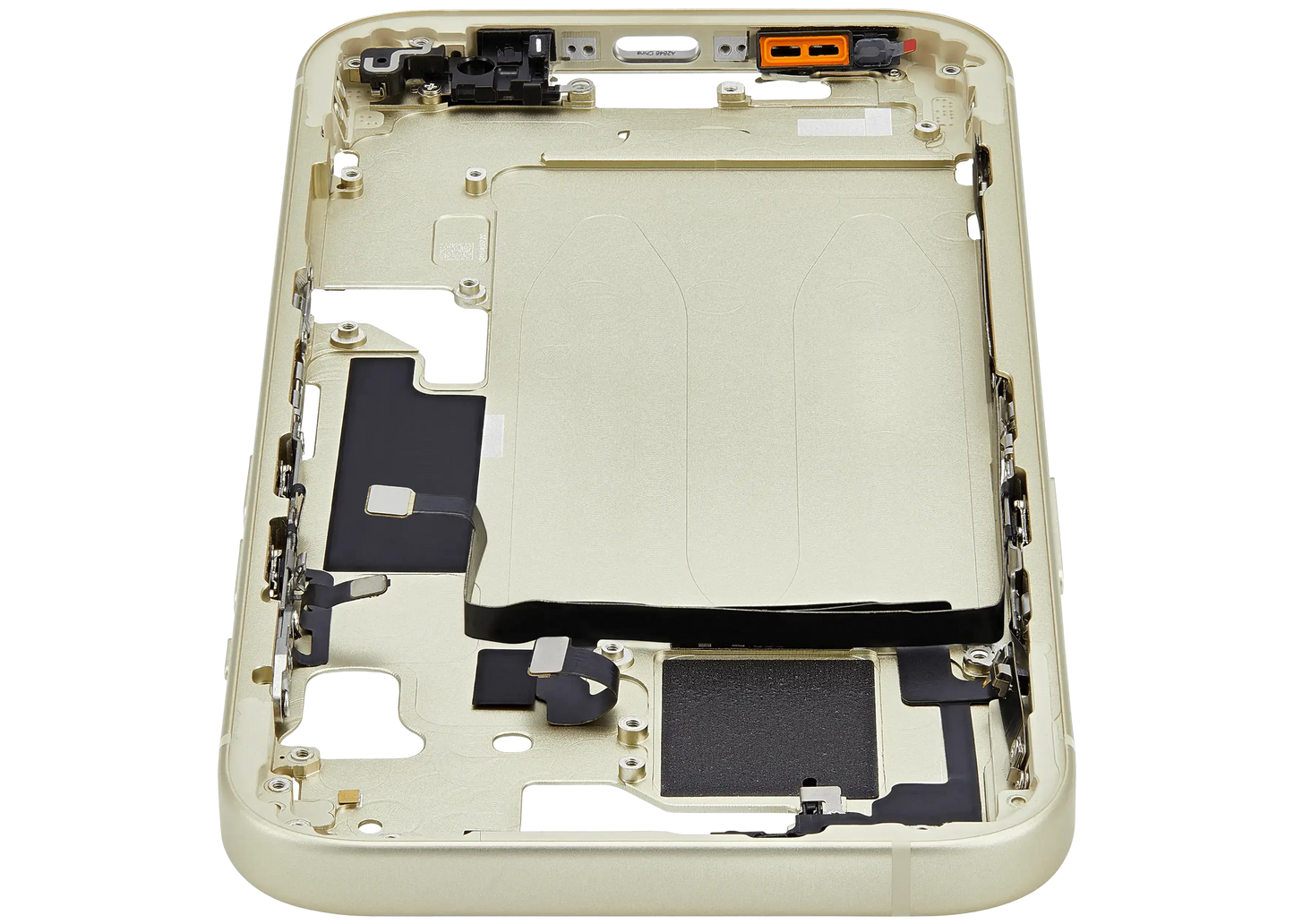 Mid-Frame Housing W/ Small Parts For iPhone 15 (US Version) (Pull) (Yellow)
