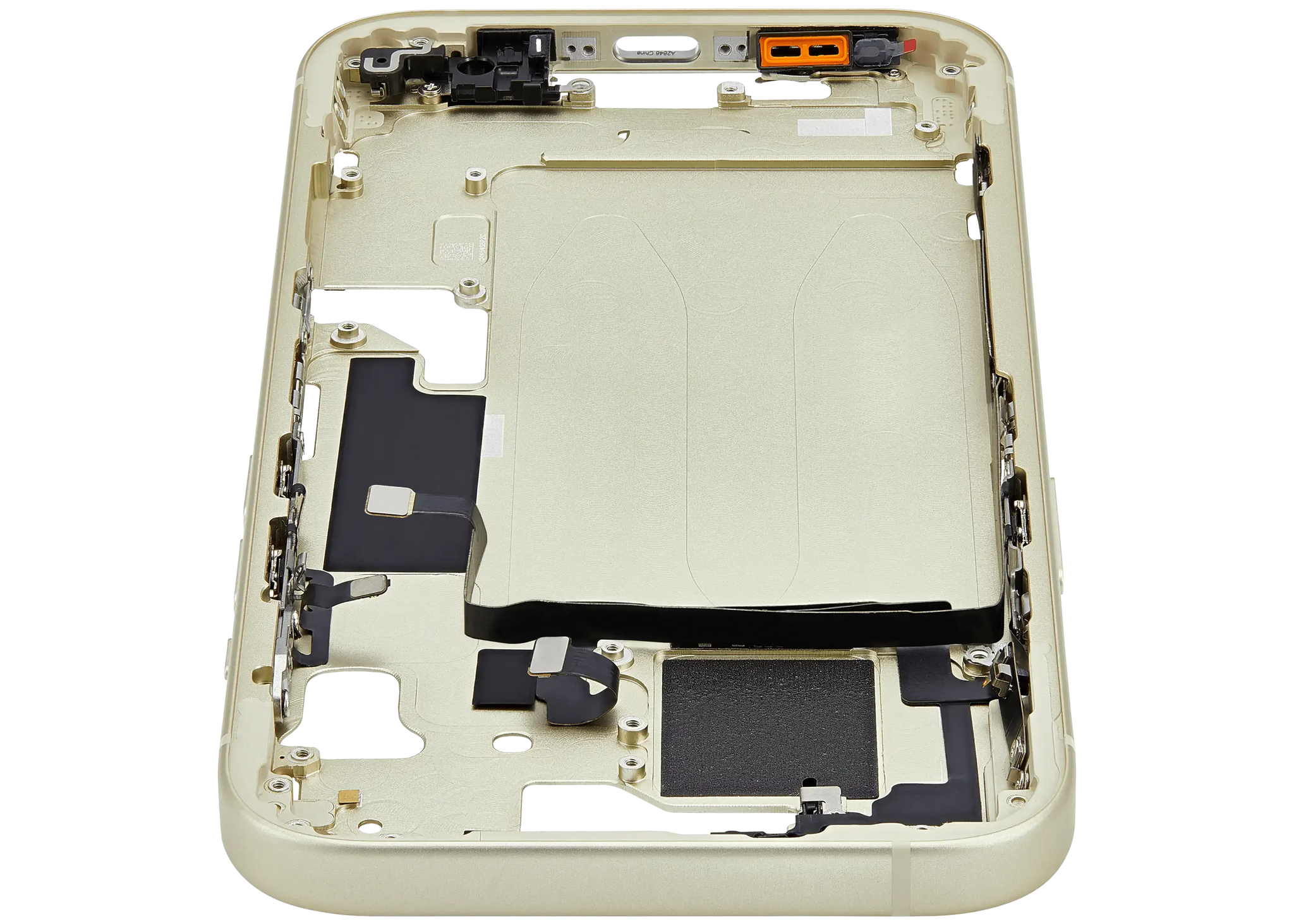 Mid-Frame Housing W/ Small Parts For iPhone 15 (US Version) (Pull) (Yellow)