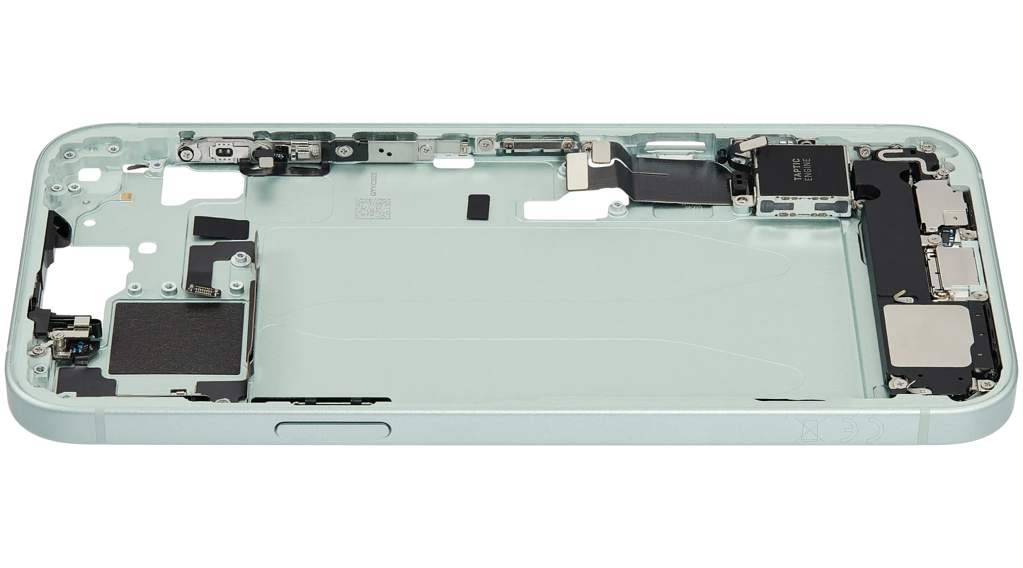 Mid-Frame Housing W/ Charging Port Flex & Small Parts For iPhone 15 Plus (EU / Global Version) (Pull) (Green)