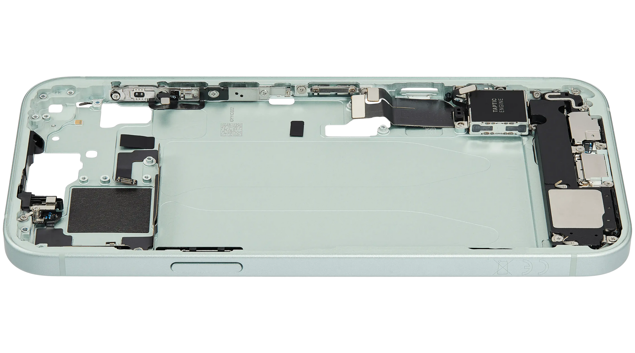 Mid-Frame Housing W/ Charging Port Flex & Small Parts For iPhone 15 Plus (EU / Global Version) (Pull) (Green)