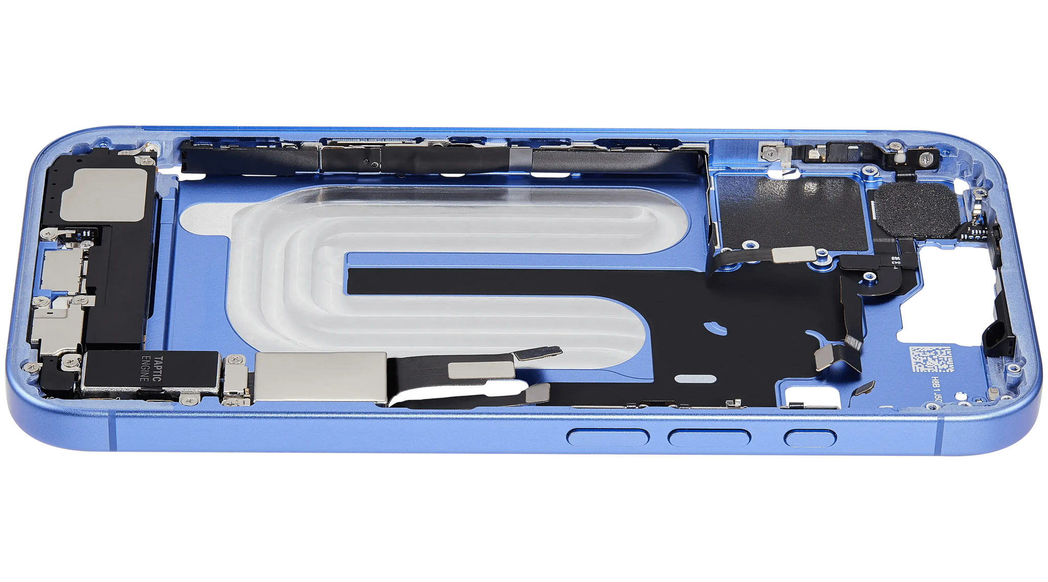 Mid-Frame Housing W/ Charging Port Flex & Small Parts For iPhone 16 (EU / Global Version) (Pull) (Ultramarine)