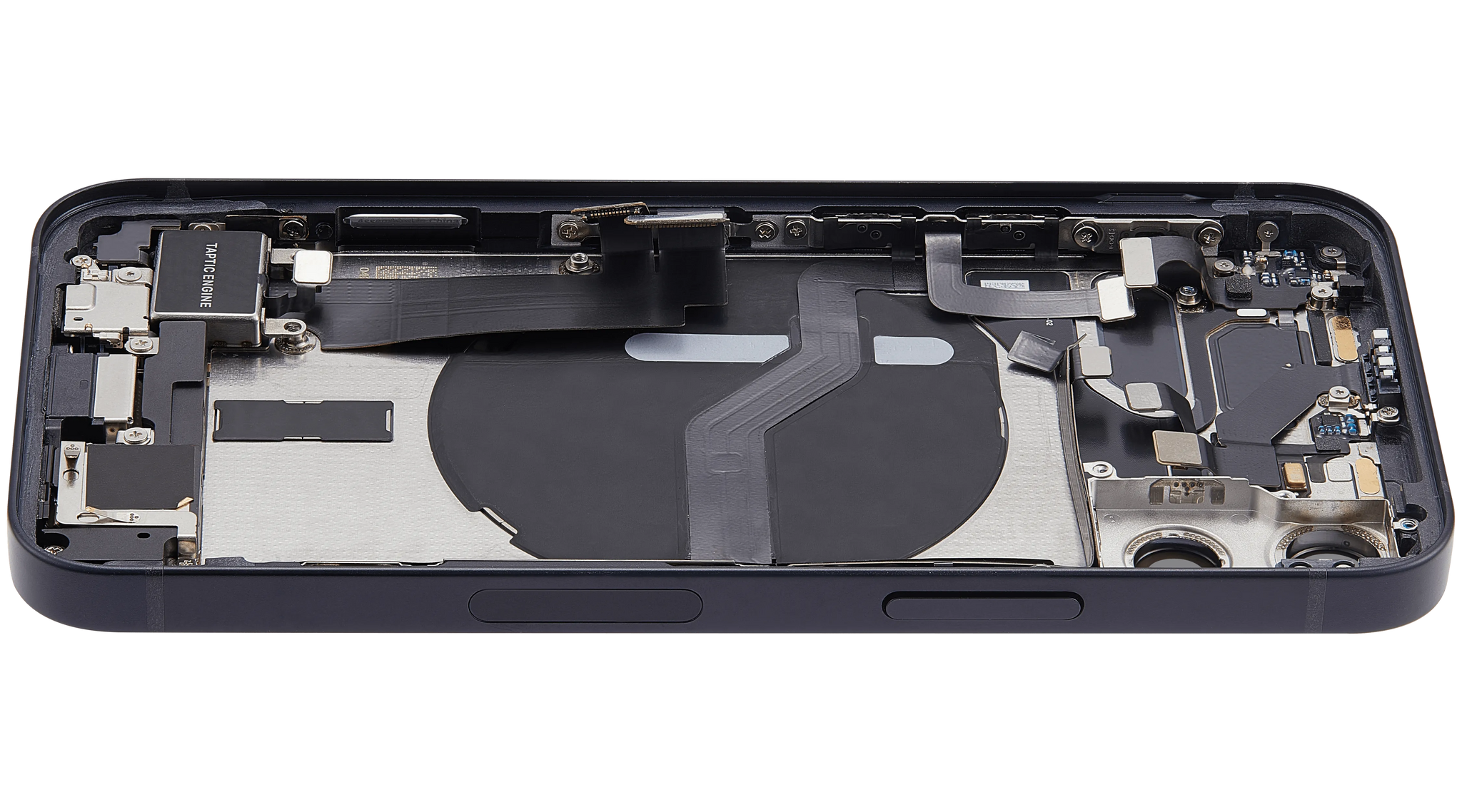Back Housing W/ Charging Port Flex & Small Parts For iPhone 12 Mini (US Version) (Pull) (Black)