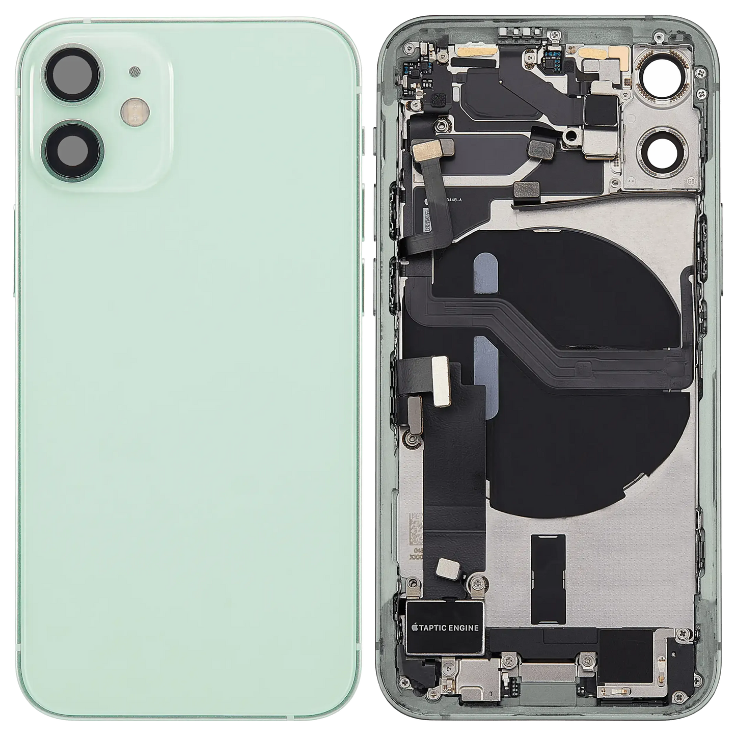 Back Housing W/ Charging Port Flex & Small Parts For iPhone 12 Mini (US Version) (Pull) (Green)