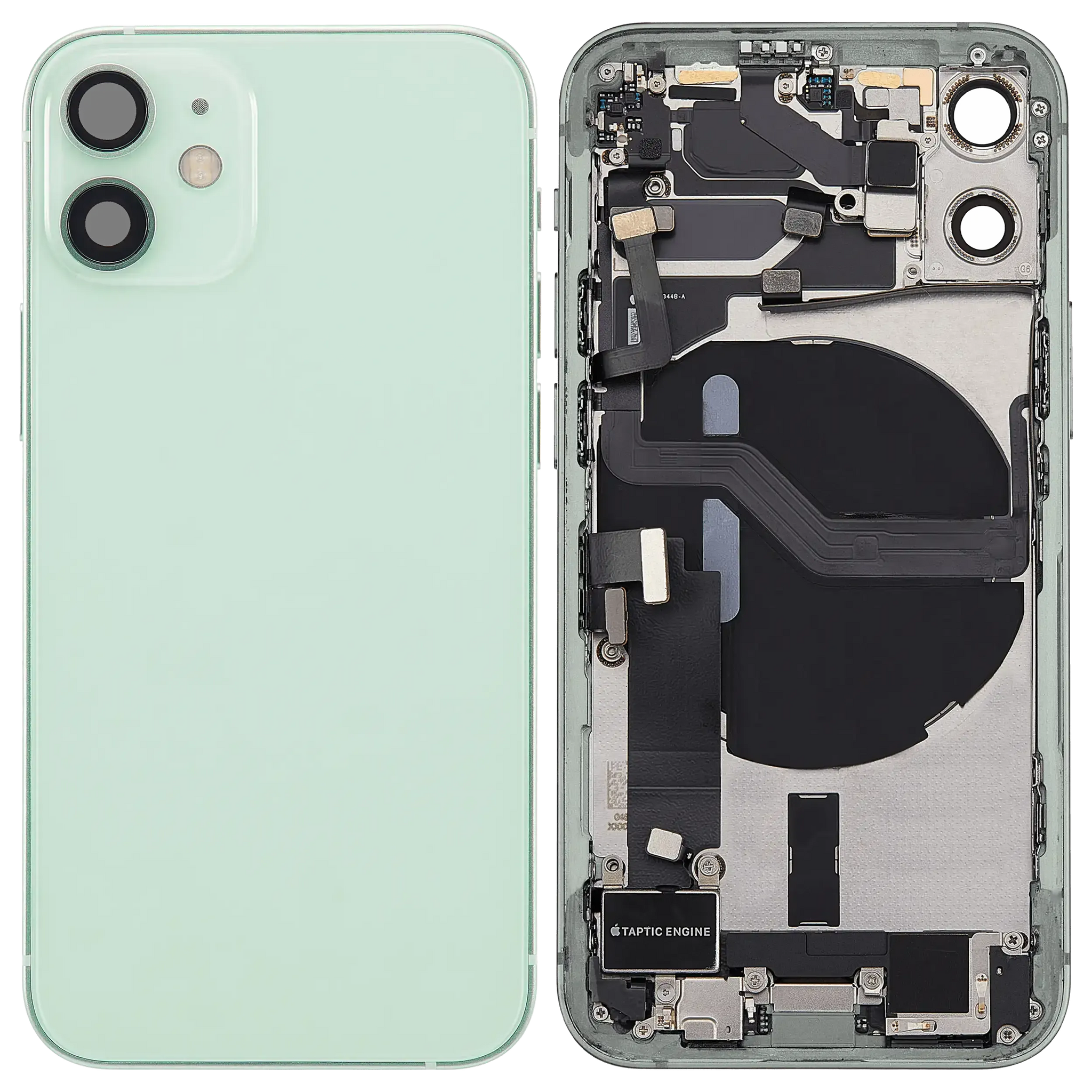 Back Housing W/ Charging Port Flex & Small Parts For iPhone 12 Mini (US Version) (Pull) (Green)
